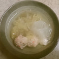 古都ちゃんまま's cooksnap of when they made 簡単：鶏のつみれと椎茸と白菜の白だし煮.