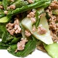 まおひろっち's cooksnap of when they made チンゲン菜と挽肉の塩炒め.