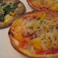 threebirds's cooksnap of when they made 餃子の皮でパリパリピザ。.