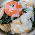 kimimaruo's cooksnap of when they made ほうれん草と焼き長芋のマヨ醤油☆温卵のせ.