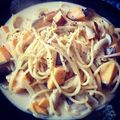 marina1006's cooksnap of when they made 【簡単•ヘルシー】味噌豆乳クリームパスタ.
