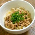 おチェブ's cooksnap of when they made 肉餡うどん.