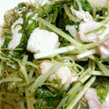 6mori's cooksnap of when they made ささみと水菜のゆずぽん酢和え.