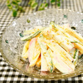 ＊＊rose＊＊'s cooksnap of when they made 秋の味覚☆柿と野菜とかまぼこのサラダ☆.