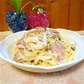 T＊Hizuki陽月's cooksnap of when they made クリームスパゲッティ☆カルボナーラ美味☆.