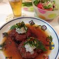 すきやきんぐ's cooksnap of when they made あっさり照り焼きハンバーグ.