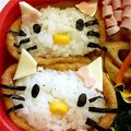 ☆めい＆ゆかり☆'s cooksnap of when they made キティ稲荷弁当（キャラ弁）.