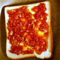 meatdumpli's cooksnap of when they made トマトと納豆のチーズトースト.