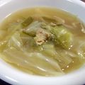 めけてー's cooksnap of when they made 鶏皮でいいダシでちゃう節約スープ☆.