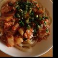 みやぽよ。's cooksnap of when they made 釜玉納豆うどん.