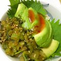 Elly’s's cooksnap of when they made ピリ辛アボカドサラダのっけ酢飯丼♬.