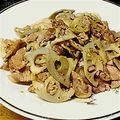 ｺﾈｷﾞ's cooksnap of when they made 豚蓮根の生姜焼き.