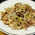 ｺﾈｷﾞ's cooksnap of when they made 豚蓮根の生姜焼き.