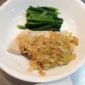 れん223's cooksnap of when they made 魚のソテー☆オニオンマスタードソースで。.