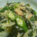 max4995's cooksnap of when they made 簡単♪オクラとワカメのツナ.ポン酢和え☆.