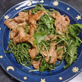 碧きりん's cooksnap of when they made 水菜と豚のゆずこしょう炒め.