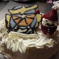 まみたす1225's cooksnap of when they made 仮面ライダー凱武！ガイムキャラデコケーキ.