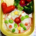 美優鈴♪'s cooksnap of when they made キャラ弁☆クリスマスリース.