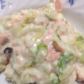 カメ姫☆'s cooksnap of when they made 鮭と白菜のクリームパスタ.