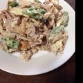 rinsworld's cooksnap of when they made 残り物ローストチキンとオクラの胡麻マヨ.