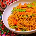 をわか's cooksnap of when they made ★市販の蒸し麺とソースで＊焼きそば＊♪.