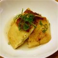 Chakye's cooksnap of when they made 鶏ミンチの油揚げ包み焼き☆和風あんかけ.