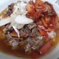tonys's cooksnap of when they made 簡単寒い日【キムチクッパ】スープご飯ね♪.
