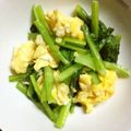 とっとこねこ's cooksnap of when they made 小松菜と炒り卵の和え物.