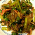 兎ラブ's cooksnap of when they made 我が家の常備菜♪　かぶ葉のゴマ炒め.