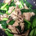 ソラハレルヤ's cooksnap of when they made 〆豚肉と小松菜のナンプラー炒め.