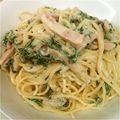 あいたん999's cooksnap of when they made きのことハムの濃厚豆乳クリームスープスパ.