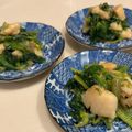 tomo's cooksnap of when they made 貝柱とほうれん草のからし酢みそ合え.