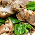 sugimona's cooksnap of when they made ＊５分でおつまみ*＊砂ずりのピーマン炒め.