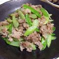 ちーろ５'s cooksnap of when they made 簡単☆激旨！豚肉とセロリの塩炒め.