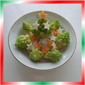 puniＫ's cooksnap of when they made ロマネスコで★クリスマス風サラダ.