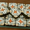 BatacoMom's cooksnap of when they made 虹の四角い飾り巻き寿司.