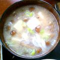ほわいとりぼん's cooksnap of when they made なめこと豆腐のお味噌汁.
