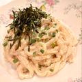 悠LOVE航's cooksnap of when they made 簡単5分♡明太クリームうどん.