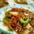 ニコニコまっきー's cooksnap of when they made ひき肉納豆で！豚キムゴーヤーチャンプルー.
