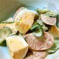 kawa♡'s cooksnap of when they made 魚肉ソーセージのピリマヨサラダ♪.