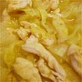 うぴぞー's cooksnap of when they made 簡単：レンジ３分：鶏胸肉と白菜の味噌和え.