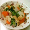 もこもこ７'s cooksnap of when they made 簡単♪かぶと蓮根と油揚げの豚肉入り煮物.