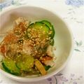 みやっちの母さん's cooksnap of when they made 海藻麺とちくわの梅肉入り中華サラダ♪.