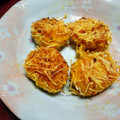 きのこ茸's cooksnap of when they made 簡単　かぼちゃのいが栗揚げ.