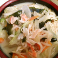 とまとま１０'s cooksnap of when they made ちゃんぽん気取りのさっと煮うどん！.