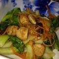 konijntjes's cooksnap of when they made ふんわり胸肉と青梗菜の豆鼓醤炒め☆.