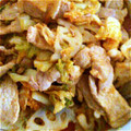 Shimachu♪'s cooksnap of when they made １月１５日晩飯　【豚肉と蓮根の炒め物】.