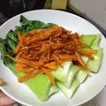 ぼのん's cooksnap of when they made チンゲン菜と人参のオイスターソースがけ.