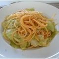 melmarilyn's cooksnap of when they made キャベツとガーリックのピリ辛マヨパスタ.