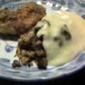 issao's cooksnap of when they made 鶏胸肉と白菜のハンバーグ　ホワイトチーズソースかけ.